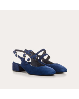 Rosewood Slingback Mary Janes in suede