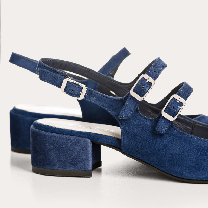 Rosewood Slingback Mary Janes in suede