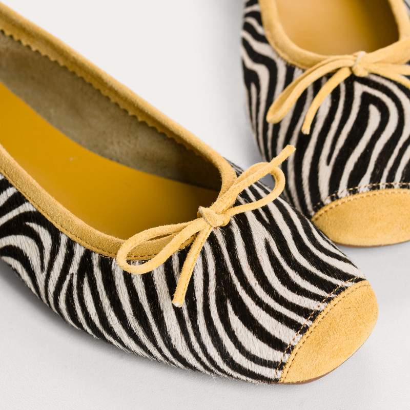 Ballerines femme imprimé zèbre – Modèle Harmony | Reqins