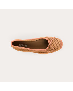 Harmony Ballerinas in perforated suede with square tip