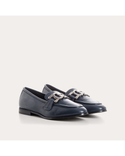 Mocassins Faro noir en cuir lisse | Reqins