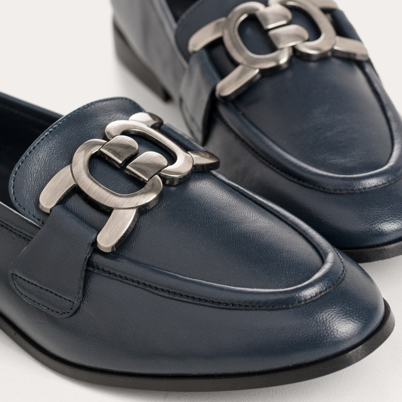 Mocassins Faro noir en cuir lisse | Reqins