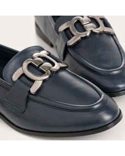 Mocassins Faro noir en cuir lisse | Reqins