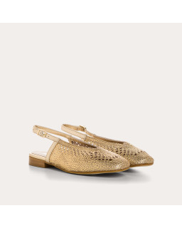 BALLERINES SLINGBACK EN CROCHET MÉTALLISÉ CYRIELLE