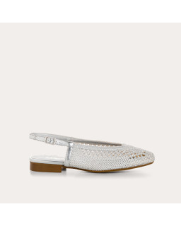 BALLERINES SLINGBACK EN CROCHET MÉTALLISÉ CYRIELLE