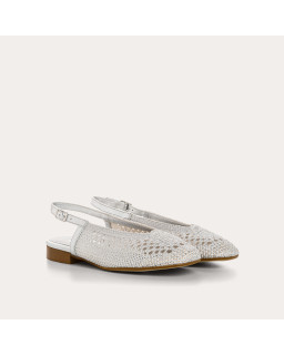 BALLERINES SLINGBACK EN CROCHET MÉTALLISÉ CYRIELLE