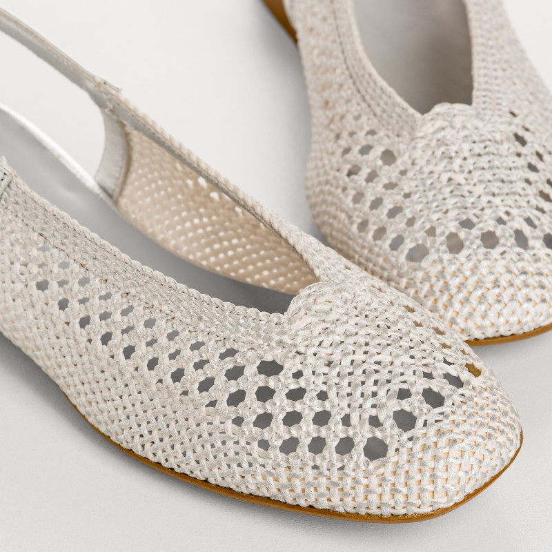 BALLERINES SLINGBACK EN CROCHET MÉTALLISÉ CYRIELLE