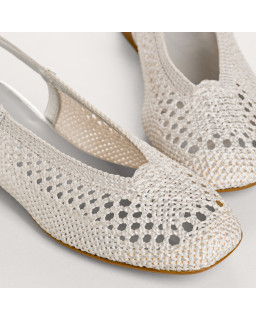 BALLERINES SLINGBACK EN CROCHET MÉTALLISÉ CYRIELLE