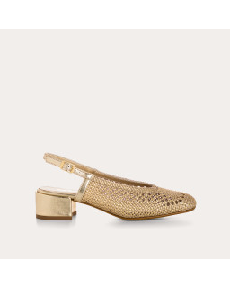 Ballerines Ravel Slingback - Crochet Métallisé Chic | Reqins