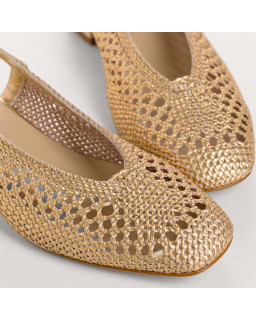 Ballerines Ravel Slingback - Crochet Métallisé Chic | Reqins