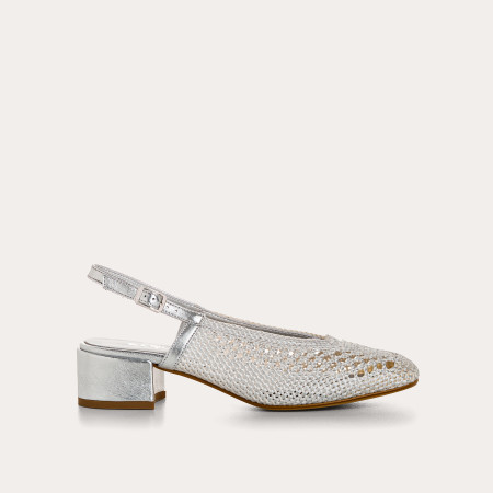 Ravel Metallics Crochet Slingback Ballerinas | Reqins