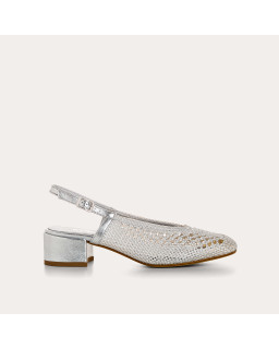 Ravel Metallics Crochet Slingback Ballerinas | Reqins