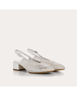 Ballerines Ravel Slingback - Crochet Métallisé Chic | Reqins