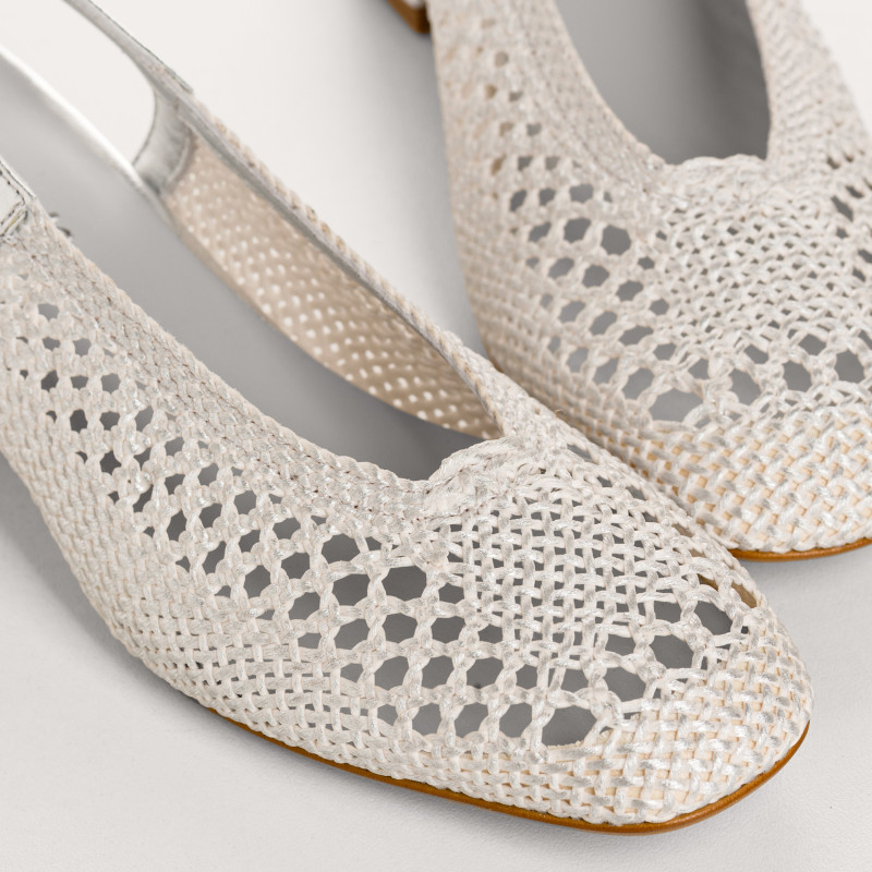 Ballerines Ravel Slingback - Crochet Métallisé Chic | Reqins