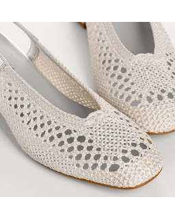 Ballerines Ravel Slingback - Crochet Métallisé Chic | Reqins