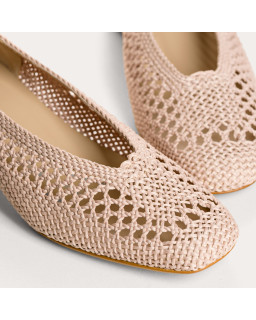 Ballerines Rika en crochet à talon carré | Reqins