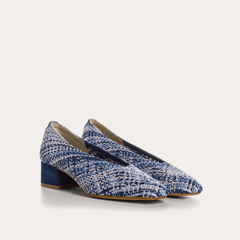 Rika Crochet Heeled Ballerinas | Elegant 3.5 cm Heel | Reqins