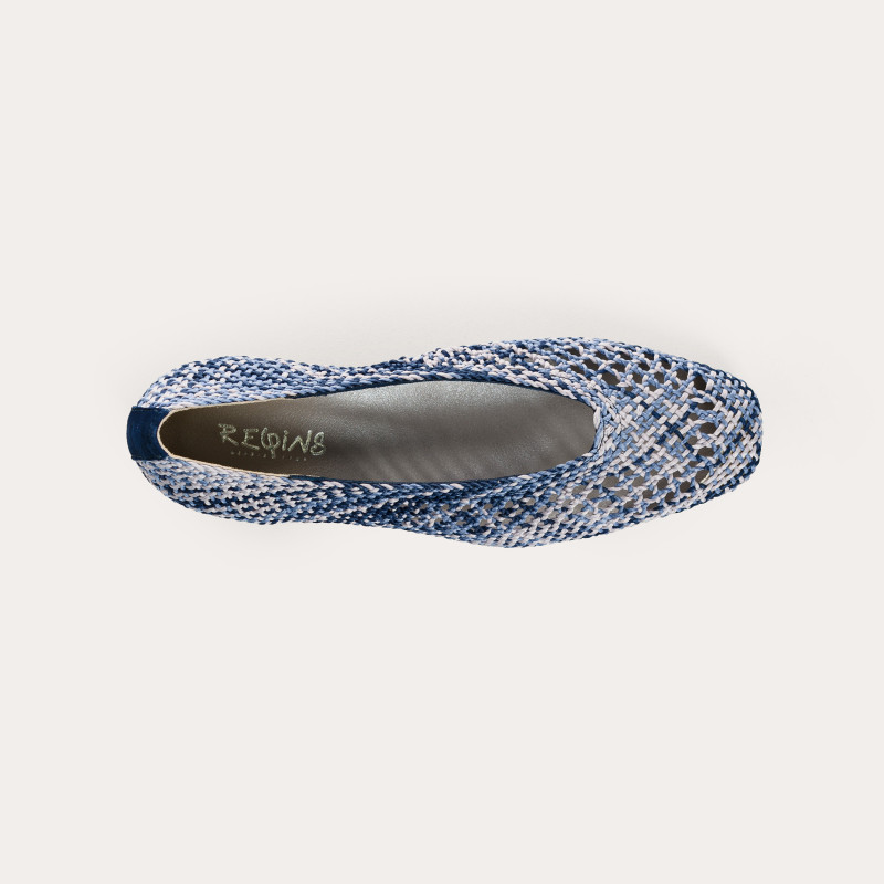 Rika crochet square heel ballerinas