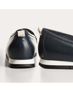 White Barbados Moccasins in smooth leather