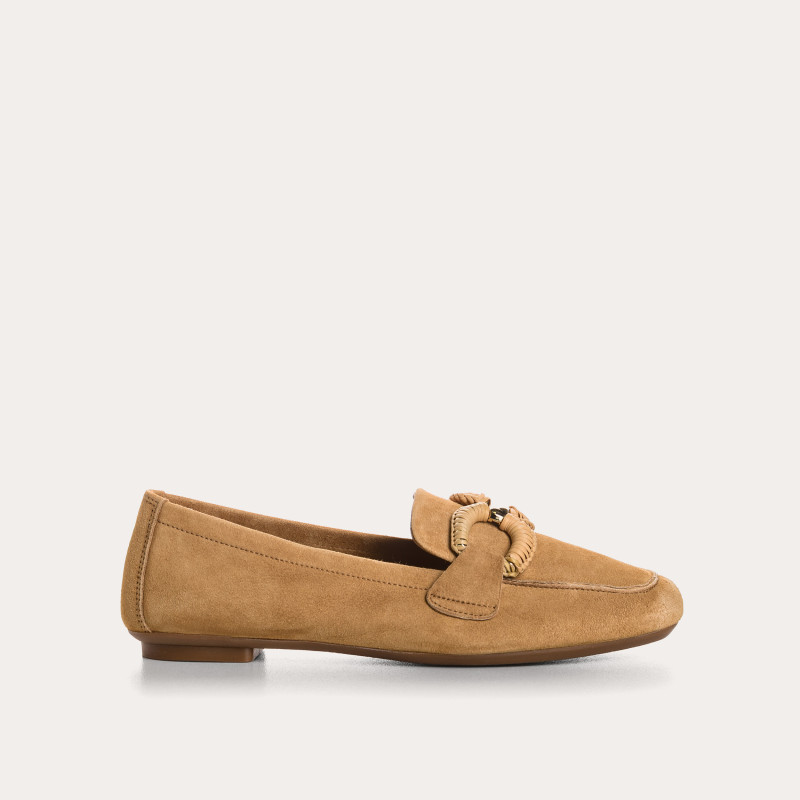 Hadrien Suede Loafers with Jewel Buckle | Reqins