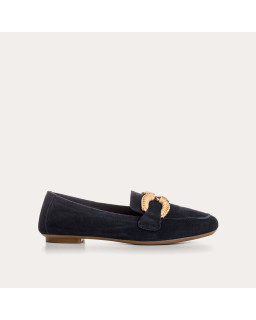 Hadrien Suede Loafers with Jewel Buckle | Reqins