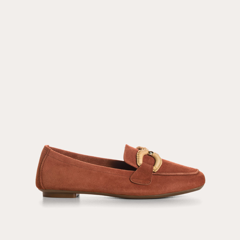 Hadrian leather loafers velvet with jewel buckles