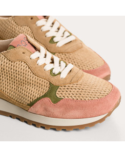 Mars sneakers in perforated suede mix