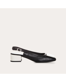Ballerines slingbacks Rime en cuir et naplak | Reqins