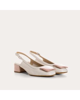 Ballerines slingbacks Rime en cuir et naplak | Reqins
