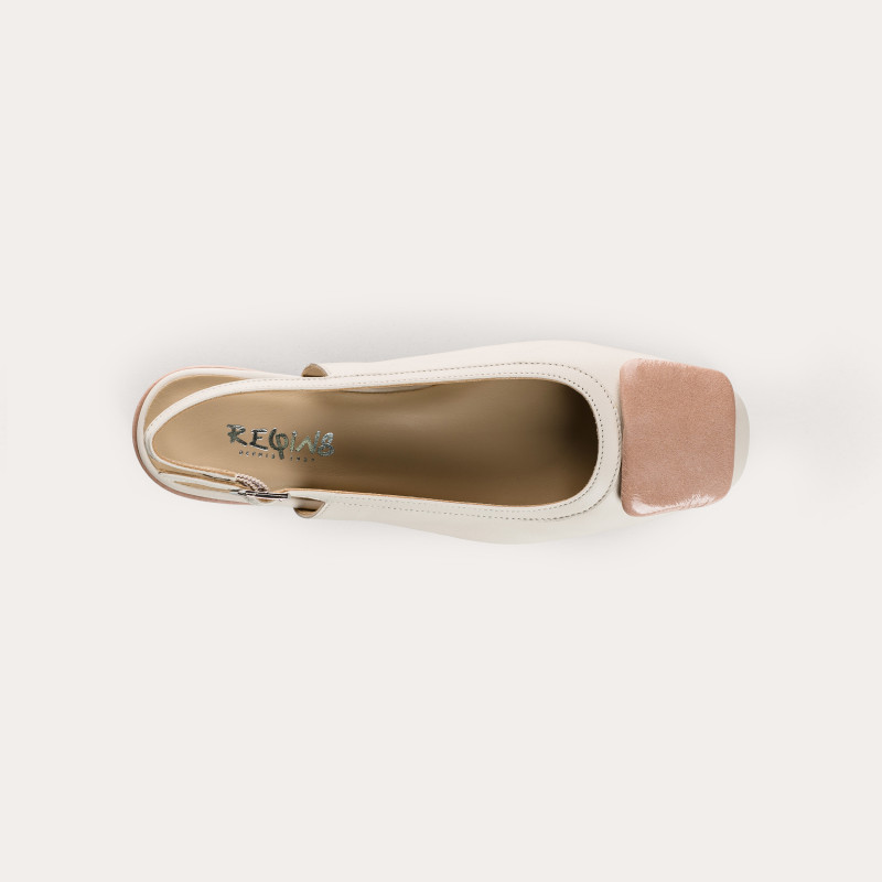 Slingbacks Rhyme leather and naplak