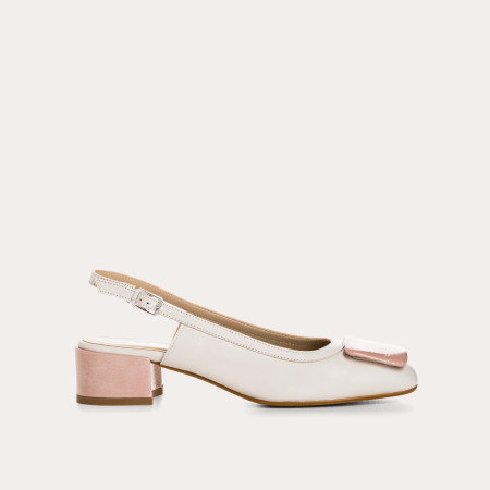 Ballerines slingbacks Rime en cuir et naplak | Reqins