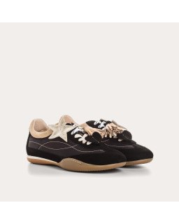 Swan sneakers made of nylon and charm leather