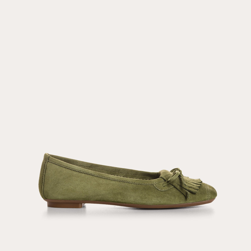 Hindi Suede Ballerina Flats | Reqins