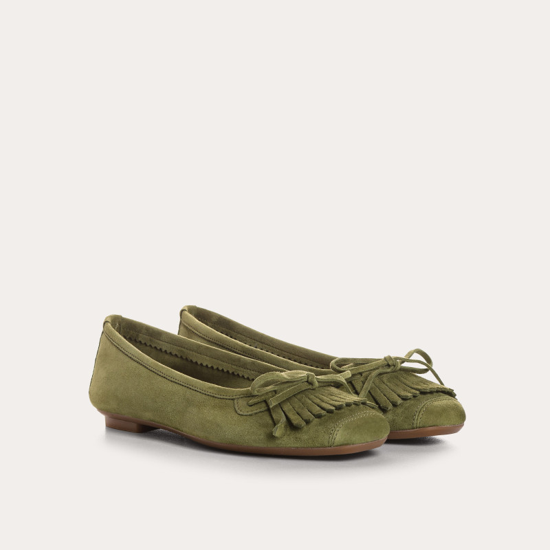 Hindi Suede Ballerina Flats | Reqins