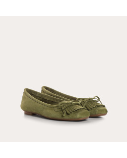 Hindi Suede Ballerina Flats | Reqins