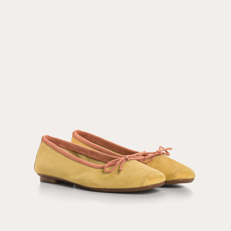 Ballerines Harmony en cuir velours souple | Reqins