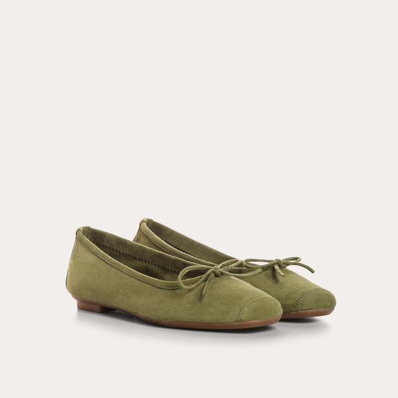 Ballerines Harmony en cuir velours souple | Reqins