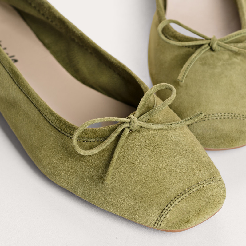 Ballerines Harmony en cuir velours souple | Reqins
