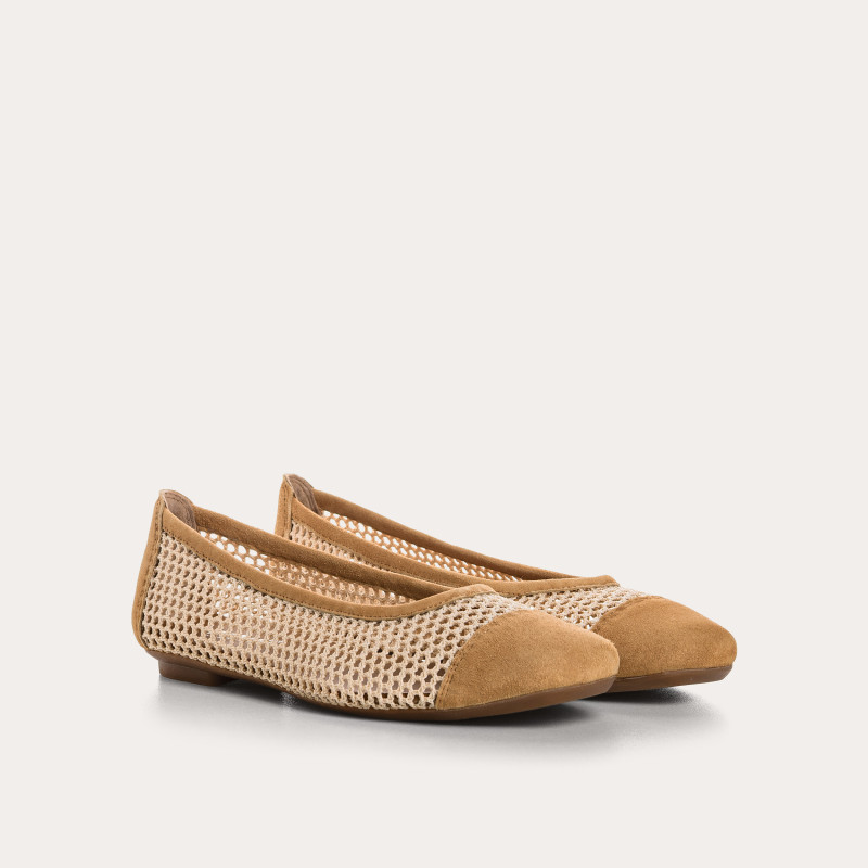 Halcine ballerinas in knitted knitting