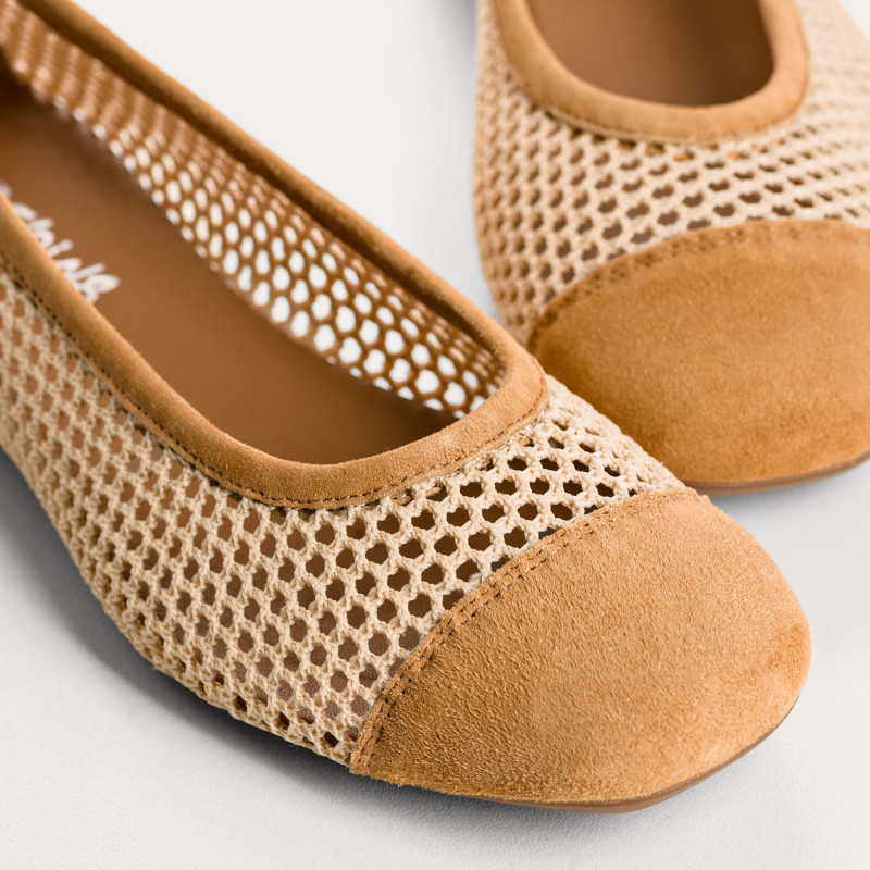 Halcine ballerinas in knitted knitting