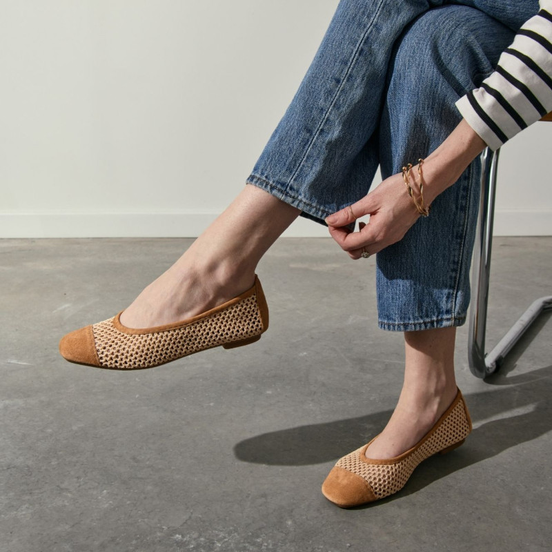 Halcine ballerinas in knitted knitting