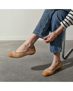 Halcine ballerinas in knitted knitting