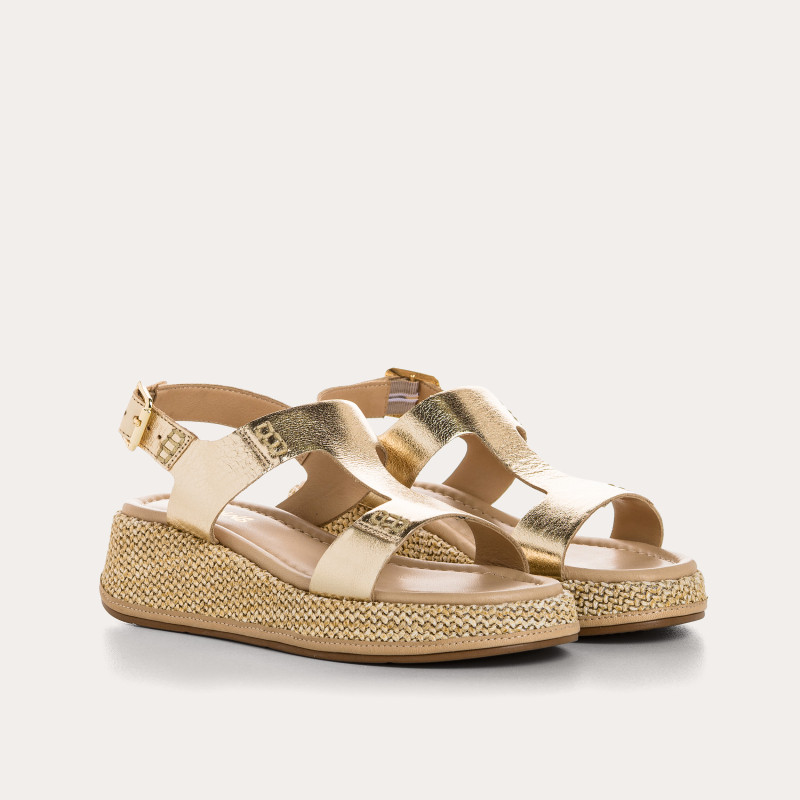 Sandales Witney Eclat en cuir irisé - Talon 4 cm | Reqins