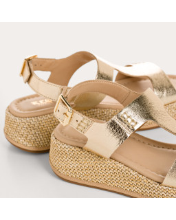 Sandales Witney Eclat en cuir irisé - Talon 4 cm | Reqins