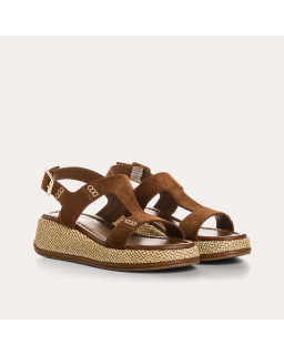 Sandales Witney en cuir velours - Confort & Style Bohème | Reqins