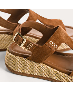 Sandales Witney en cuir velours - Confort & Style Bohème | Reqins