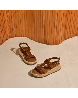 Sandales Witney en cuir velours - Confort & Style Bohème | Reqins