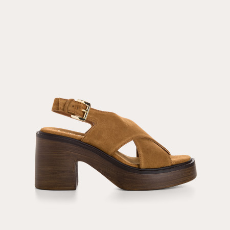 Ludmila Suede Heeled Sandals | Reqins