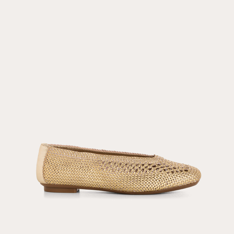 Ballerines Hanaba argent en crochet métallisé | Reqins