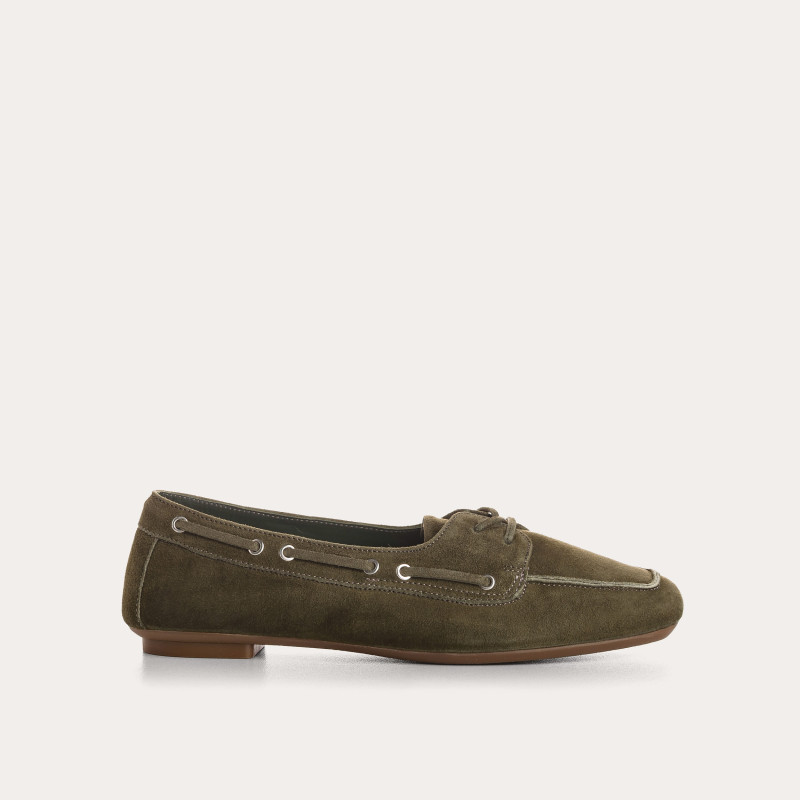 Hublo leather loafers velvet style boat